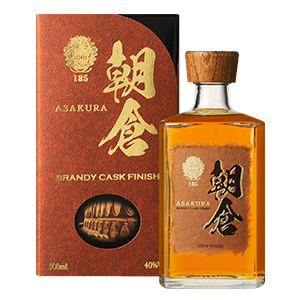 画像1: 【麦焼酎】 朝倉 BRANDY CASK FINISH 40度 500ml　【化粧箱入】 (1)